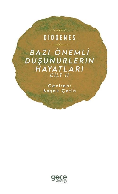 Bazı Önemli Düşünürlerin Hayatları Cilt 2 kapağı