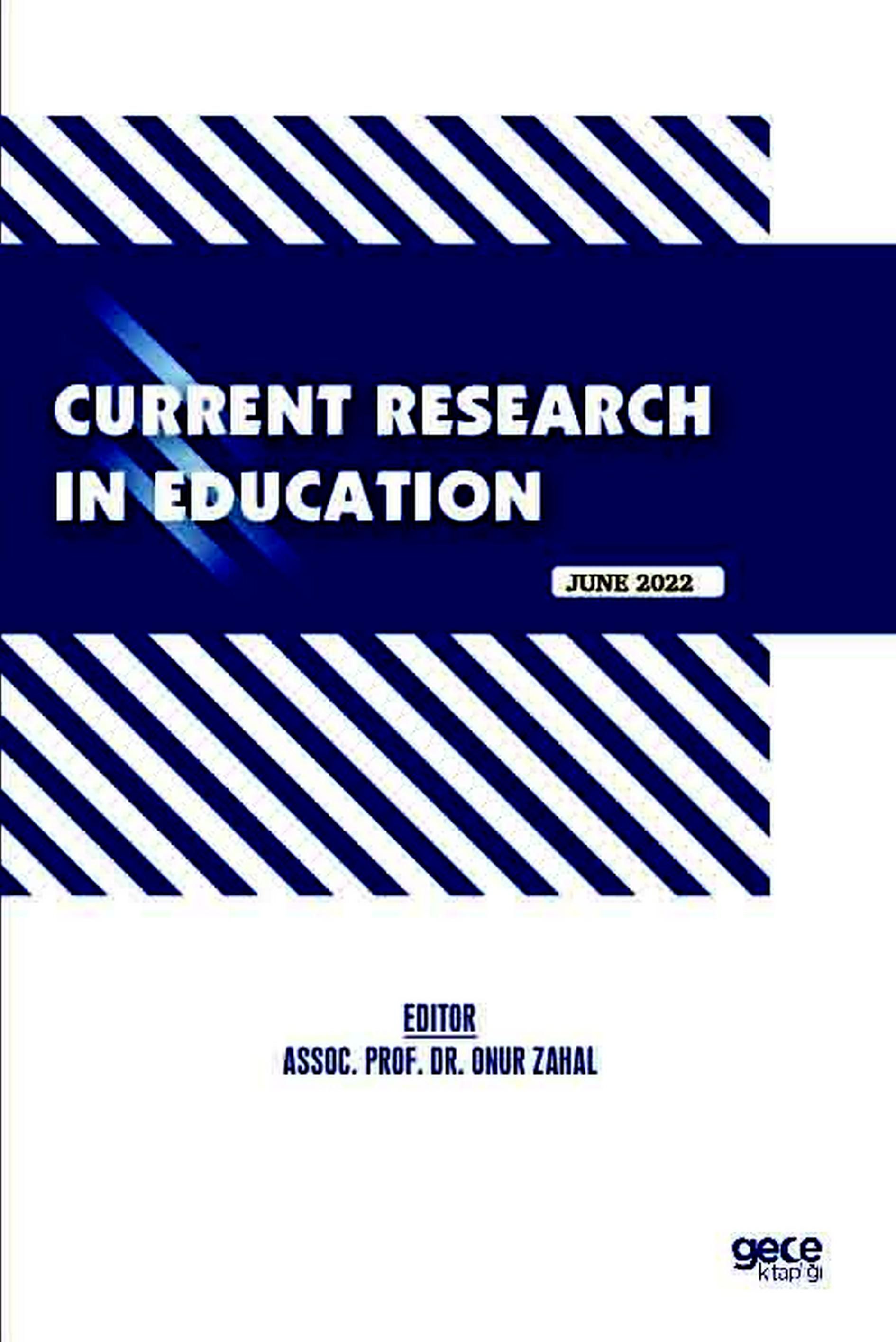 Current Research in Education/ June 2022 kapağı