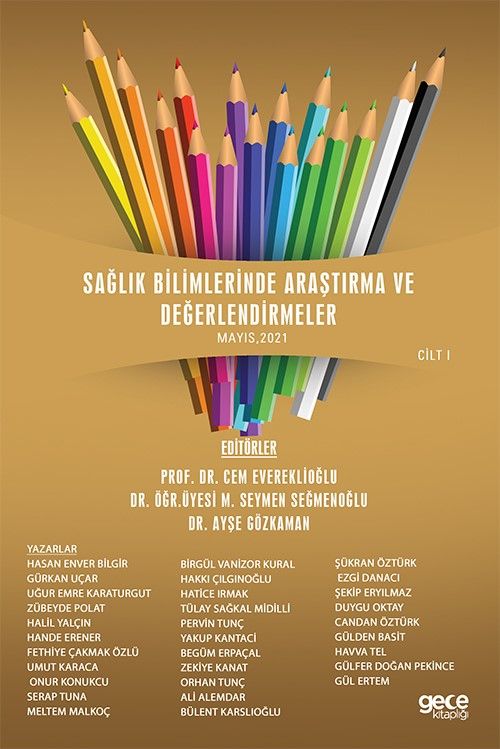 Sağlık Bilimlerinde Araştırma ve Değerlendirmeler Cilt 1 kapağı