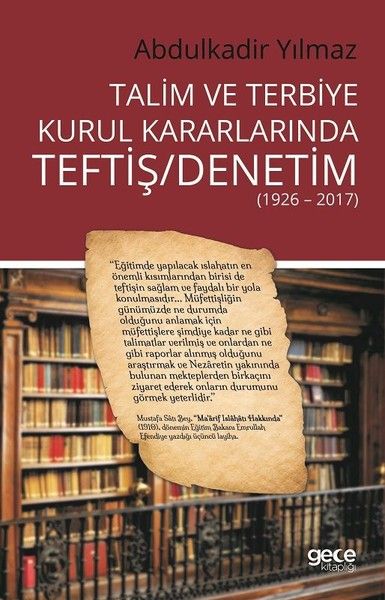 Talim ve Terbiye Kurul Kararlarında Teftiş - Denetim kapağı