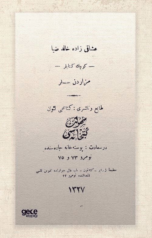 Küçük Kitablar - Osmanlıca kapağı