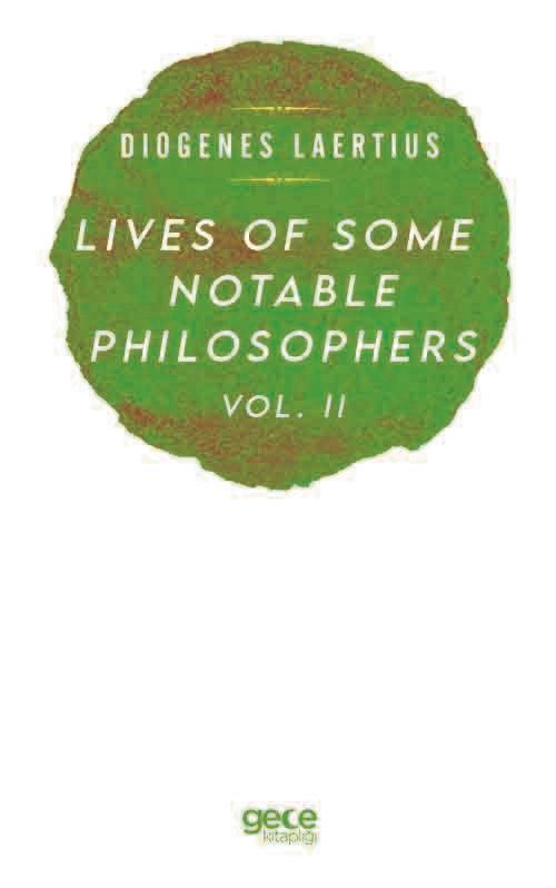 Lives Of Some Notable Philosophers Vol. 2 kapağı