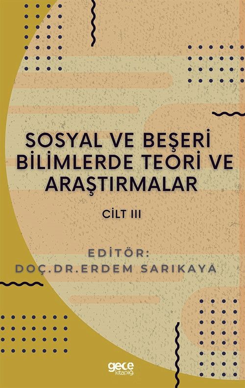 Sosyal ve Beşeri Bilimlerde Teori ve Araştırmalar Cilt 3 kapağı