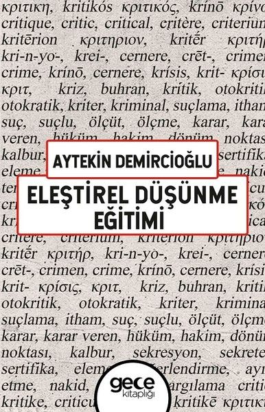 Eleştirel Düşünme Eğitimi kapağı