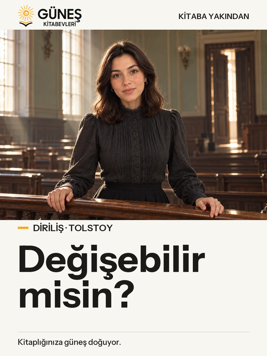 Ahu ile Kitaba Yakından — Tolstoy’un Diriliş romanı. Mahkeme salonunda tematik kapak.